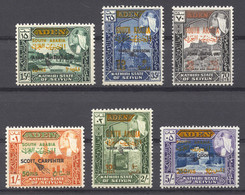 Aden, Kathiri State Of Seiyun, 1967, Space, Astronauts, MNH Black Overprint, Michel 116-121 - Autres & Non Classés