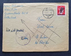 Österreich 1945, Brief Klecksstempel - Schwärzung 12(Pf) Aushilfsausgabe WIEN Nach ST. ANTON B. SCHEIBBS - 1945-60 Storia Postale