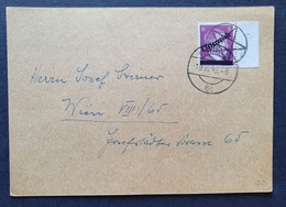 Österreich 1945, Postkarte Klecksstempel - Schwärzung 6(Pf) Aushilfsausgabe WIEN - 1945-60 Storia Postale