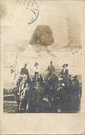 Pays Div-ref AA907- Egypte - Egypt - Carte Photo - Groupe De Touristes Devant Le Sphinx - - Sphynx