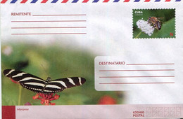 Lote PEP1392, Cuba, Entero Postal, Stationery, Cover, N, Butterfly, Bee - Cartes-maximum