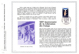 ✅  RRR 1000 Ex." 25 ANS DE LA LIBERATION DES CAMPS " Sur Feuillet PAC N°té RARE De 1970 N°YT 1648 Parfait état RRR - WW2