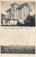 UNTERÀGERI → Restaurant Lindenhof, Seltene 2 Bildkarte Ca.1935 - Unterägeri