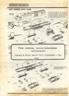 Catalogue HORNBY & WRENN 1982 Spare Parts Catalogue Price List GBP - Inglés