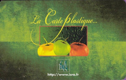 Carte Publicité °_ La Carte Plastique - 3 Pommes - Isra - 26 Romans - Advertising