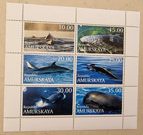 RUSSIE  Baleines, Baleine, Whales, Ballena,  Wal. Feuillet 6 Valeurs Emis En 1995 (3) Neuf Sans Charniere. Mnh - Whales