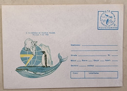 ROUMANIE  Baleines, Baleine, Whales, Ballena,  Wal. Entier Postal Emis En 1988 Neuf  (4) Bienale Polaire - Ballenas