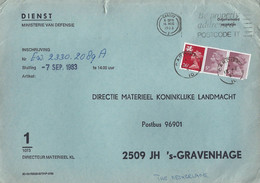 UK 1983 Cardiff Wales Machin Forces Cover To Ministry Of Defence The Hague - Galles