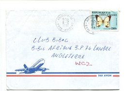 COTE D'IVOIRE  - Affranchissement Seul Sur Lettre Par Avion  - Papillon - Costa De Marfil (1960-...)