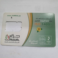 PALESTINE-(PS-JAW-0001A)-jawwal GSM-(344)-(Card With A Hole)(SIM2)-(?)used Card+1prepiad Free - Palestina
