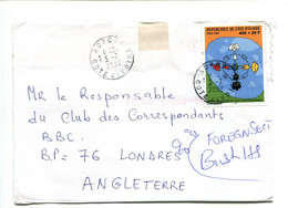 COTE D'IVOIRE  - Affranchissement Seul Sur Lettre Par Avion  - - Ivory Coast (1960-...)