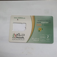 PALESTINE-(PS-JAW-0001A)-jawwal GSM-(346)-(Card With A Hole)(SIM2)-(?)used Card+1prepiad Free - Palestina