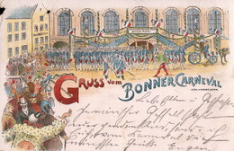 Gruss Vom Bonner Carneval, 1898. (Bonn, Markt, Rathaus). - Bonn