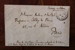 1915 Troupes Françaises En Orient Cachet Militaire SP Secteur Postal 501 Cover FM Interprète Marine Etat Major 2e Bureau - 1. Weltkrieg 1914-1918