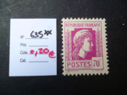 Timbre France Neuf ** 1944  N° 635 Cote 0,20 € - Neufs