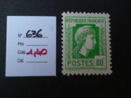 TP France Neuf ** 1944  N° 636 Cote 1,40 € - Nuevos