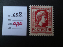 TP France Neuf ** 1944  N° 638 Cote 0,30 € - Nuevos