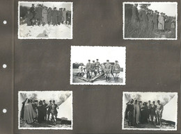 11 Photos Collées Sur Une Page D'album Recto/verso - Militaires Artillerie - Ampus 1932 - Haguenau 1933 ...BP) - Guerra, Militares