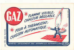 BU 2431 /   BUVARD -   GAZ FLAMME VISIBLE CHALEUR REGLABE    (21,00 Cm X 13,50 Cm) - Elektriciteit En Gas