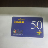 PALESTINE-(PS-SIN-REF-0004A)-cardboard Sindibad 50-(358)-(1800068479164)-(1/1/05)used Card+1prepiad Free - Palestina