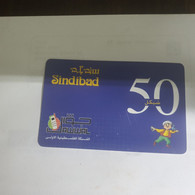 PALESTINE-(PS-SIN-REF-0004A)-cardboard Sindibad 50-(360)-(3656948852865)-(1/1/05)used Card+1prepiad Free - Palestina