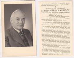 Joseph Van Hoof - Officier In De Kroonorde - Lier 1880 - Berlaar 1958 - Obituary Notices