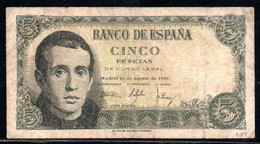 659-Espagne 5 Pesetas 1951 1I594 - 5 Pesetas