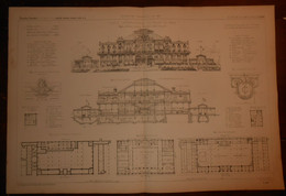 Plan Du Cercle International Du Champ De Mars à Paris.1867. - Obras Públicas