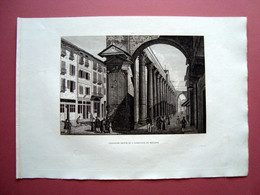 Zuccagni Orlandini Acquaforte Originale 1840 Colonne San Lorenzo Milano - Estampes & Gravures