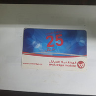 PALESTINE-(PS-WAT-REF-0002E)-Mobile 25-(373)-(8840380511209501)-(1/11/2013)used Card+1prepiad Free - Palestine