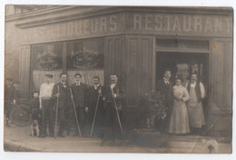 CARTE PHOTO : MAISON SOUQUES - CAFE & RESTAURANT - ABSINTHE PERNOD & MARC DE BOURGOGNE - ECRITE 1905 -z 2 SCANS Z- - Te Identificeren