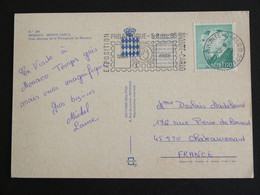 LETTRE MONACO AVEC YT 1479 PRINCE RAINIER III PRINCE ALBERT - FLAMME EXPOSITION PHILATGELIQUE 1985 - MULTIVUES - Lettres & Documents