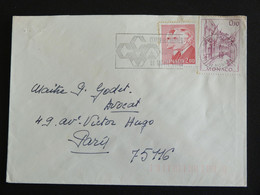 LETTRE MONACO AVEC YT 1374 PRINCE RAINIER III PRINCE ALBERT ET YT 1405 MAIRIE - Storia Postale