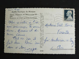 LETTRE MONACO AVEC YT 305A PRINCE LOUIS II - JARDIN EXOTIQUE - Cartas & Documentos
