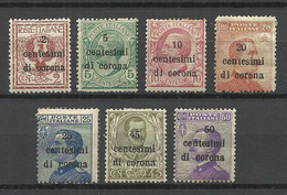 ITALY Trentino & Dalmatien 1919 = 7 Stamps From Set Michel 1 - 11 * - Trento