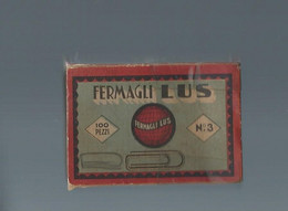 SCATOLA CARTONE FERMAGLI LUS N. 3 1930 - Autres & Non Classés