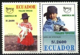 ECUADOR 1996 - AMERICA UPAEP - TRAJES TIPICOS - YVERT 1373/1374** - Ecuador
