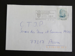 LETTRE MONACO AVEC YT 1779 RAINIER III - FLAMME PRINTEMPS DES ARTS 1992 - Storia Postale