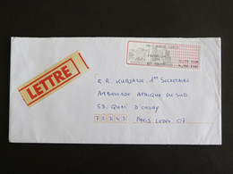 LETTRE MONACO AVEC VIGNETTE GUICHET G17 MONTE CARLO - Storia Postale