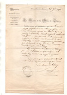 Certificat De Décès Du Maire De La Ville De Cluny Le 28 Septembre 1852 - Format : 27.5x18.5 cm - Non Classificati