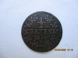 Suisse - Sankt Gallen 1/2 Bazen 1814 - Monedas Cantonales