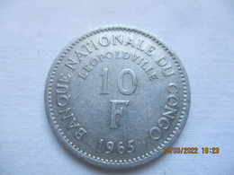 Congo: 10 Francs 1965 - Congo (Repubblica Democratica 1964-70)