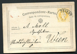 ÖSTERREICH Postkarte P4 Triest Trieste - Wien 1872 Kat. 12,00 € - Briefkaarten