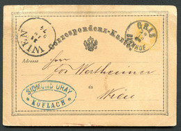 ÖSTERREICH Postkarten P14 Type III Graz - Wien 1874 Kat. 6,00 € - Postcards