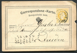 ÖSTERREICH Postkarte P18a Type I Gablonz Jablonec Nad Nisou - Dresden 1874 Kat. 7,00 € - Briefkaarten