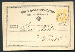 ÖSTERREICH Postkarte P19b Type III Innsbruck - Trient Trento 1874 Kat. 20,00 € - Briefkaarten