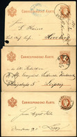 ÖSTERREICH 3 Postkarten P25 Aussig Bielitz Bodenbach 1881-84 - Briefkaarten