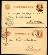 ÖSTERREICH Postkarten P25 Friedland Frýdlant V Čechách + Georgswalde Jiříkov 1879-82 - Cartoline