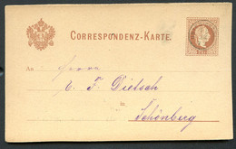 ÖSTERREICH Postkarte P25 Unter-Chodau Chodov - Schönberg 1877 - Enteros Postales