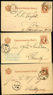 ÖSTERREICH 3 Postkarten P25 Wien +Seilerstätte -Dtld. + Wien 1879-83 - Cartes Postales